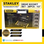 Stanley 26 Pieces 1/2" Drive Socket Wrench Set Model 86-477 (10-32mm)