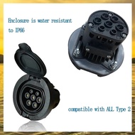 (HARB) 1 Piece EV Charging Socket Outlet Type 2 Socket Connector IEC 62196-2 32A 3 Phase AC