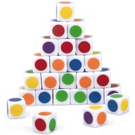 < Guo Shi Wushuang > 16mm 6-Sided Color Dice Six-Color Six-Sided 6-Color Dot Board Game Accessories 