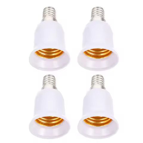 4Pcs E14 E27 Lamp Base Converter Socket Adapter Light Bulb Holder Extender Conductive Secure Fit for