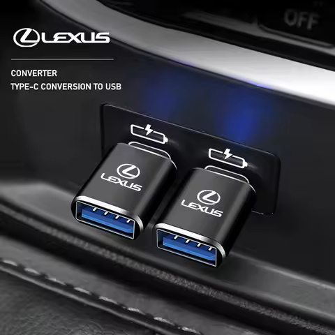 Type C To USB Port Converter Charging Cable Adapter Tire Valve Cap For Lexus F SPORT ES RX NX LS UX 
