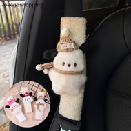 Kawaii Pochacco Car Seat Belt Cover Anime Sanrio Puppy Plush Auto Shoulder Protector Cushion Ac H8UB
