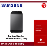 [ Delivered by Seller ] SAMSUNG 15KG WA15CG5745BD Top Load Washing Machine / Washer with Ecobubble™ 