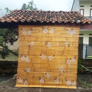 Terbaru tirai bambu Motip bunga putih pucuk ungu tirai karakter bunga tirai gulung tirai outdoor tir