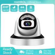 Hamrol 5MP Wifi Camera Ai Human Detect 1080P IP Camera Two-way Audio Indoor CCTV Home Security Dome