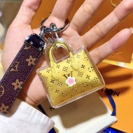 Pure Gold KT Cat Keychain Cute Cartoon 20mg Mobile Phone Chain Bag Pendant Car Pendant Tanabata Girl