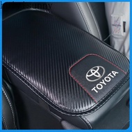 Huiyisunny   Leather Car Armrest Pad Cover Carbon Fiber Car Interior Accessories For Toyota Raize Rush Vios Wigo Innova