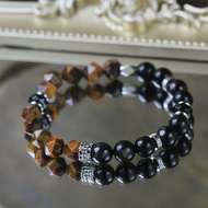 黑曜石 金運石 虎眼石 水晶手鍊 招財轉運 健康避邪 防小人