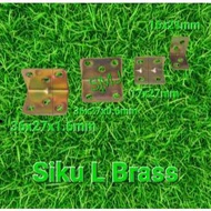SIKU Brass L-Shaped Angle Size 17x27 mm, 16x21 mm, 36x27x0.6 mm, 36x27x1.6 mm