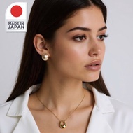 日本製造18K鍍金迷你環形吊墜項鍊 無鎳 紀念幣項鍊 女士女孩