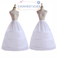 Chihiro Crinoline - Long White 3-Hoop Ball Gown Under Skirt