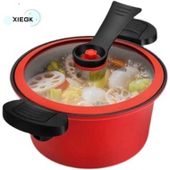 XIEGK With Non-stick Coating 3.5L Pressure Cooker Lid Anti-scald Two Ears Handle Micro Pressure Cooker Universal Thickened Simmering Pot Induction