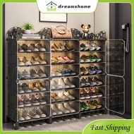 Rak Sepatu Rak Kasut Bertutup Shoe Rack 8 Tier Shoes Storage Rack Plastic Magic Cube Shoes Cabinet S