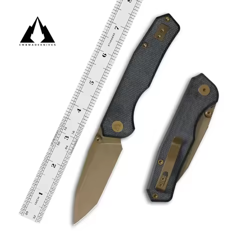 CMBMADEKNIVES CMB Explorer V2 14C28N Steel Micarta Handle Pocket Folding Camping Outdoors Knife EDC 