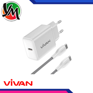 CHARGER VIVAN C30C TYPE C Charger TYPE-C Vivan Power C30C 3A 30Watt Cable TYPE-C TO TYPE-C ORIGINAL