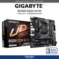 [FAST SHIP] GIGABYTE B550M DS3H AC R2 | Micro ATX | DDR4 Motherboard