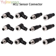 YUJINPH M12 Sensor Connector, Male Female Socket Connector M12 Aviation Plug, Power Adapte M12 Senso