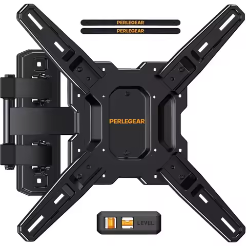 Full Motion TV Wall Mount for 26 to 65 Inch Flat Curved Screens up to 82 lbs with Tilt Swivel Extens