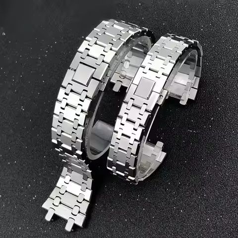 21mm 26mm 28mm Stainless Steel Watchband Fit for AP Audemars Piguet Royal Oak 15400 26331 15500 Meta