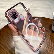 Case For Realme C15 C12 C25 C25S TPU phone case 2025 new design with diamond studded edge magnetic c
