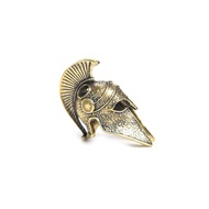 Ancient Greece Spartan Warrior Scar Helmet Brass Knife Beads EDC DIY Paracord Keychain Lanyard Penda