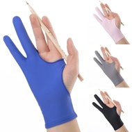QIANNY For Artist Anti-Scratch Anti-fouling Touchscreen Stylus Black Blue Grey Pink Two Finger Glove Screen Glove Tablet Drawing Glove Painting Glove
