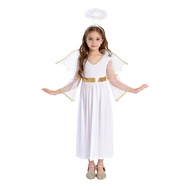 Children Angel Costume Girls White Angel Dress Children Halloween cos Girl Party Costume