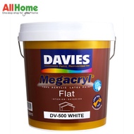 ☼DAVIES DV-500 Megacryl Flat Latex Paint White 16L