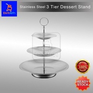BELIJEH Stainless Steel 3 Tier Dessert Cake Stand