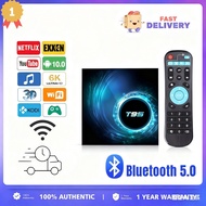 【Local Stock 】Latest version T95 intelligent 5G Bluetooth TV lifetime free channel movies