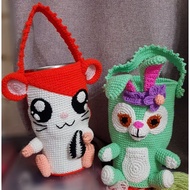 Yeti Hamster Knitted Glass Bag