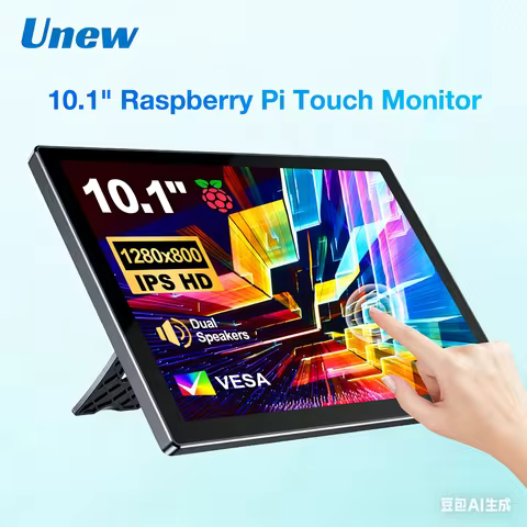 Unew 10.1 inch 1280x800 IPS Touch Raspberry Monitor HDMI Type-C Display for Raspberry Pi 5 4 4B/3B/3