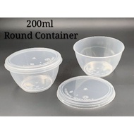 T W2 Round Disposable Plastic Food Container (50pcs+-) 200ml- W2 / PP Round Container 200ml /