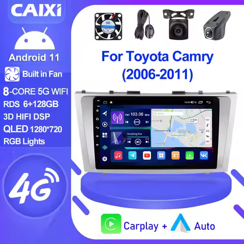 CAIXI GX9 2din Android 11 Carplay Stereo for Toyota Camry 7 XV 40 50 2006-2011 Car Radio Multimedia 