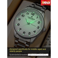 watch smart watch Middle-aged Elderly Watch Men's Mechanical Watch Luminous Waterproof Quartz Watch 