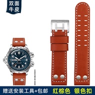 Dây đeo đồng hồ da thật Ý 20mm 22mm cho Hamilton Khaki Aviation H77616533 | Dây đeo da bò cao cấp kh