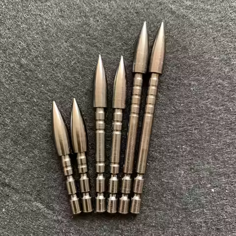 12PCS 80 100 120 Grain Arrow Head Bullet Point Tip Arrow Head DIY For ID 4.2 mm Arrow Shaft Archery 