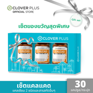Clover Plus Special Gift Set Calcad แคลแคท แคลเซียม พลัสวิตามิน สำหรับกระดูกและฟัน (30 แคปซูล x3) (อาหารเสริม)