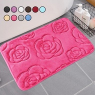 1PC Rose Pattern Flannel Carpet Rectangular Dog Bed Anti-Skid for Adults Indoor Carpet Hardwood Floo