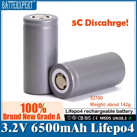 32700 3.2V 6500mAh lifepo4 rechargeable battery cell LiFePO4 5C discharge battery for Backup Power f