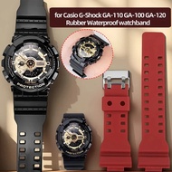 16mm Silicone Watchband for Casio G-Shock GA-110 GA-100 GA-120 ga700 400 series Solid color Rubber W