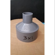 PVC Reducer 3" x 1"/ Reducer socket vlok/ socket flok socket/ verlop socket pvc pipe connection sock