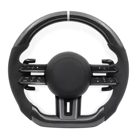 Carbon Fiber Steering Wheel for Mercedes Benz AMG CLA GLC GLB GLS GLE W205 W213 W221 W222 E63 E63S S