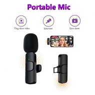 Portable Wireless Microphone K9 For Smartphones Clip-On