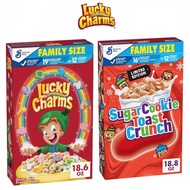 Lucky Charms FAMILY SIZE 18.6 oz Gluten Free Breakfast Cereal with Marshmallows, Kids Breakfast Cere