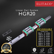 【ELITACO】150kg HGR20 Linear Guide Rail System 500cm 1000cm HRC63 Slider Bearing Roller Flat Track