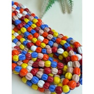 Small starfruit glass beads mixed colors indonesian glass beads jombang glass beads/