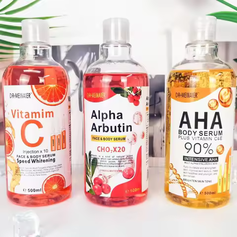 500ML Vitamin C AHA HYALURONIC& NICOTINAMIDE Face Serum Spots Eraser Corrector Whitening Moisturizin