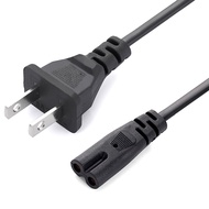 EU Power Cable 2pin IEC320 C7 US Power Extension Cord For Dell Laptop Charger Canon Epson Printer Ra
