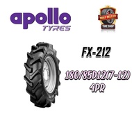 ยางรถอุตสาหกรรมและการเกษตร รถไถ ขนาด 180/85D12 (7-12) รุ่น FX212 ชนิด TT 4PR ยี่ห้อ APOLLO